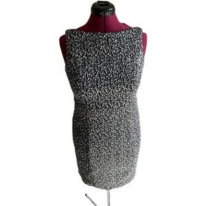 Betty’s F Embroidered Sheath Dress - Black & Grey - Sequin - Size L
